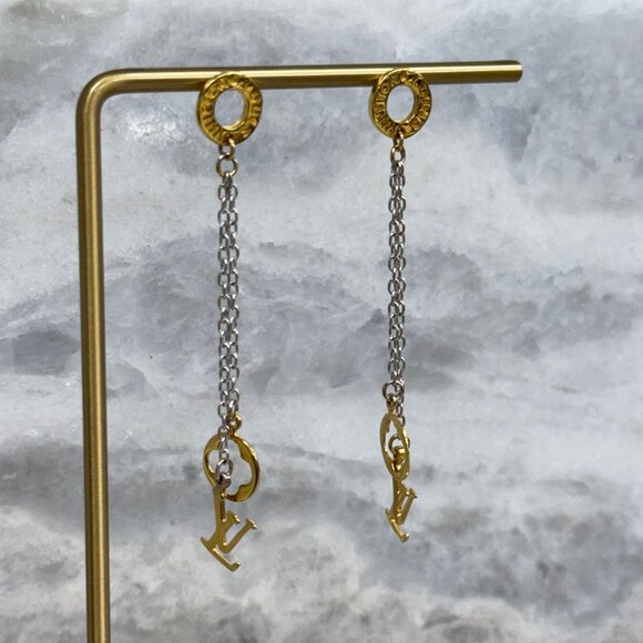 Louis Vuitton Gold Dangle Earrings - Picture 7 of 7